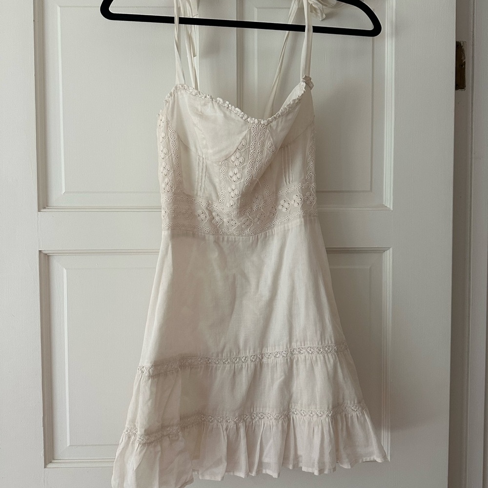 Reformation Cream Mini Dress - Picture 3 of 6